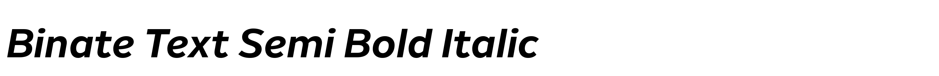 Binate Text Semi Bold Italic